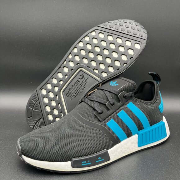 Adidas NMD_R1 Black Active Teal White HQ4461 Men's Sneakers Shoes Multi Size NEW - Picture 3 of 7